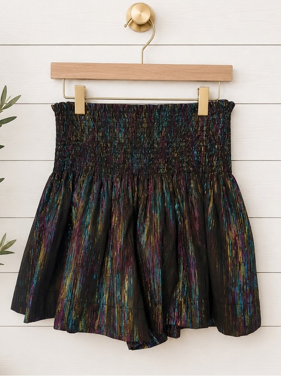 QUEEN OF SPARKLES Pants - 👑✨ Queen of Sparkles Multicolor Shimmer Shorts | Size Large | NWOT